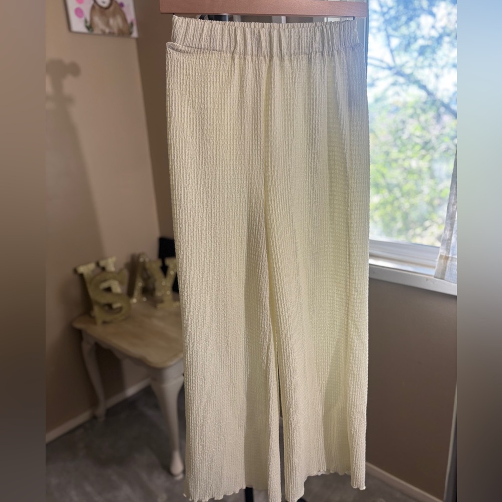 SHEIN Cream Wide Leg Women's Pants